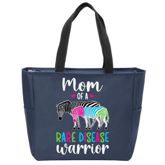 Mom Of A Rare Disease Warrior Mom Rare Disease Awareness Zip Tote Bag