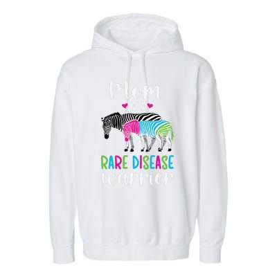 Mom Of A Rare Disease Warrior Mom Rare Disease Awareness Garment-Dyed Fleece Hoodie