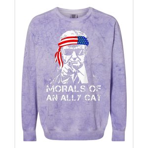 Morals Of An Ally Cat Trump Biden Debate Colorblast Crewneck Sweatshirt