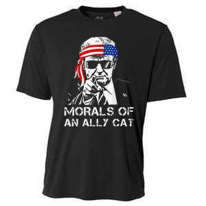 Morals Of An Ally Cat Trump Biden Debate Cooling Performance Crew T-Shirt