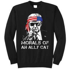 Morals Of An Ally Cat Trump Biden Debate Sweatshirt