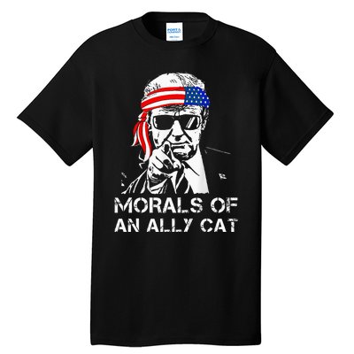 Morals Of An Ally Cat Trump Biden Debate Tall T-Shirt