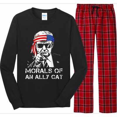 Morals Of An Ally Cat Trump Biden Debate Long Sleeve Pajama Set