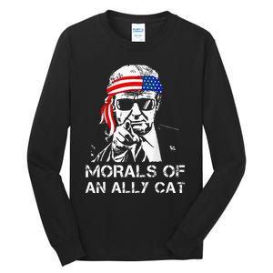 Morals Of An Ally Cat Trump Biden Debate Tall Long Sleeve T-Shirt