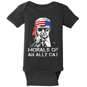 Morals Of An Ally Cat Trump Biden Debate Baby Bodysuit