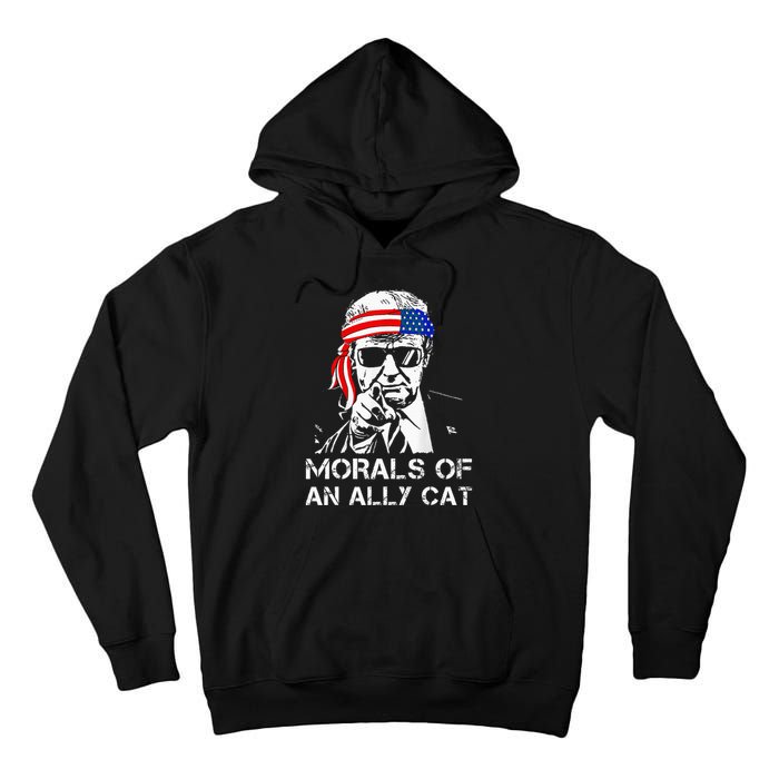 Morals Of An Ally Cat Trump Biden Debate Tall Hoodie