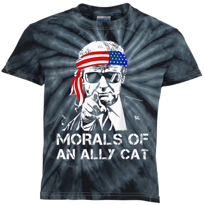 Morals Of An Ally Cat Trump Biden Debate Kids Tie-Dye T-Shirt