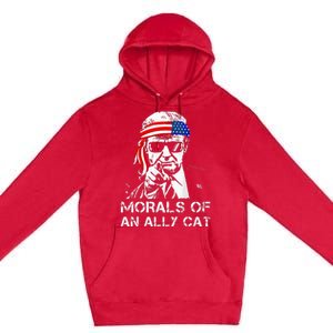 Morals Of An Ally Cat Trump Biden Debate Premium Pullover Hoodie