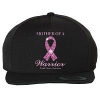 Mother Of A Warrior Breast Cancer Awareness Pink Ribbon Wool Snapback Cap