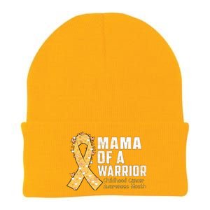 Mama Of A Warrior Hood Cancer Awareness Gift Knit Cap Winter Beanie