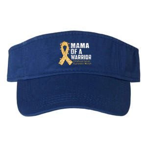 Mama Of A Warrior Hood Cancer Awareness Gift Valucap Bio-Washed Visor