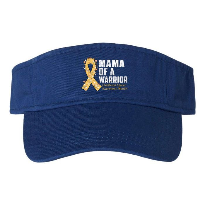 Mama Of A Warrior Hood Cancer Awareness Gift Valucap Bio-Washed Visor