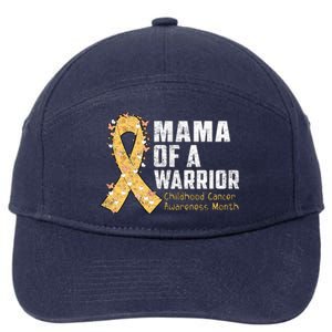 Mama Of A Warrior Hood Cancer Awareness Gift 7-Panel Snapback Hat