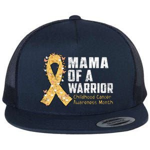 Mama Of A Warrior Hood Cancer Awareness Gift Flat Bill Trucker Hat