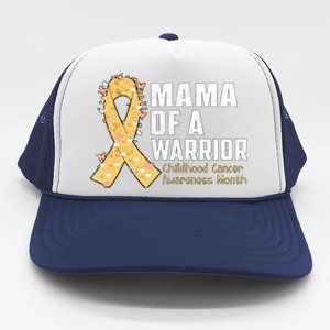 Mama Of A Warrior Hood Cancer Awareness Gift Trucker Hat