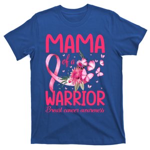 Mama Of A Warrior Breast Cancer Sunflower Butterfly Gift T-Shirt