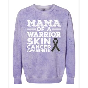 Mama Of A Warrior Skin Cancer Awareness Mom Gift Colorblast Crewneck Sweatshirt