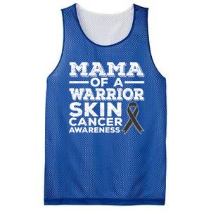 Mama Of A Warrior Skin Cancer Awareness Mom Gift Mesh Reversible Basketball Jersey Tank