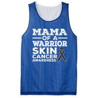 Mama Of A Warrior Skin Cancer Awareness Mom Gift Mesh Reversible Basketball Jersey Tank