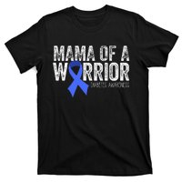 Mama of a Warrior T1D Mom Diabetic Blue Ribbon Support Gift T-Shirt