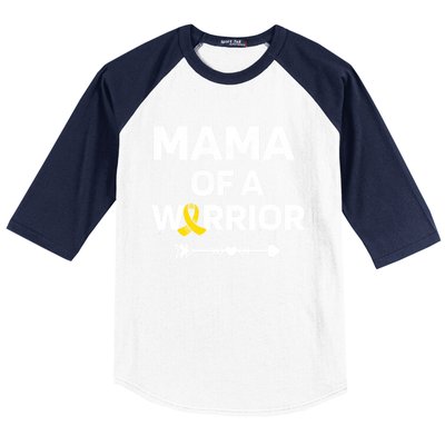 Mama Of A Warrior Dipg Awareness Hood Cancer Warrior Great Gift Baseball Sleeve Shirt