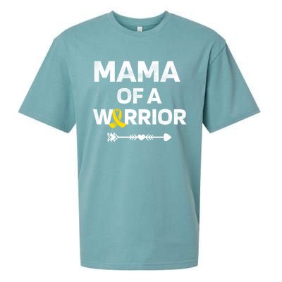 Mama Of A Warrior Dipg Awareness Hood Cancer Warrior Great Gift Sueded Cloud Jersey T-Shirt