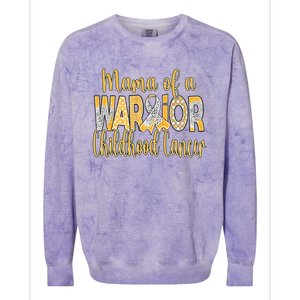 Mama Of A Warior Childhood Cancer Colorblast Crewneck Sweatshirt