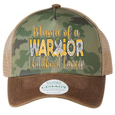 Mama Of A Warior Childhood Cancer Legacy Tie Dye Trucker Hat