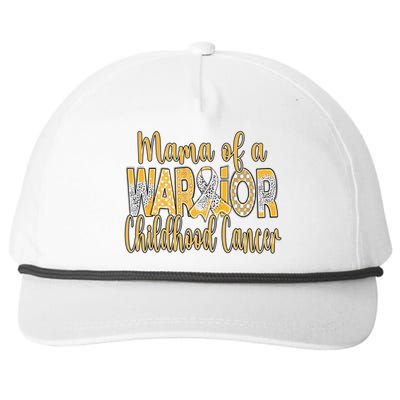 Mama Of A Warior Childhood Cancer Snapback Five-Panel Rope Hat