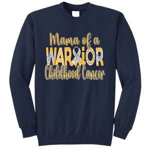 Mama Of A Warior Childhood Cancer Tall Sweatshirt