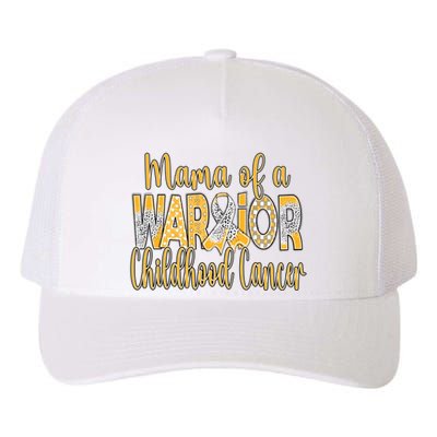 Mama Of A Warior Childhood Cancer Yupoong Adult 5-Panel Trucker Hat