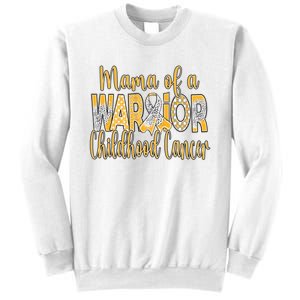 Mama Of A Warior Childhood Cancer Sweatshirt