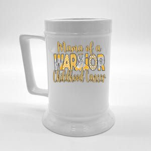 Mama Of A Warior Childhood Cancer Beer Stein