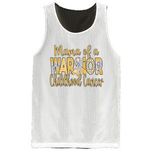 Mama Of A Warior Childhood Cancer Mesh Reversible Basketball Jersey Tank