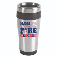 Mama Of A Little Firecracker Family Matching 4th Of July 16oz Travel Tumbler