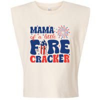 Mama Of A Little Firecracker Family Matching 4th Of July Garment-Dyed Women's Muscle Tee