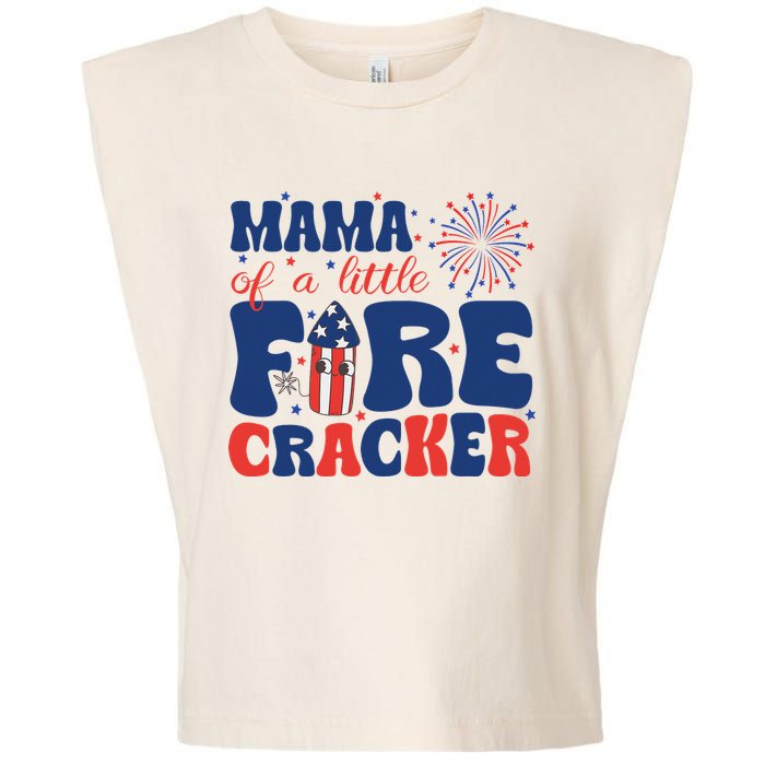 Mama Of A Little Firecracker Family Matching 4th Of July Garment-Dyed Women's Muscle Tee