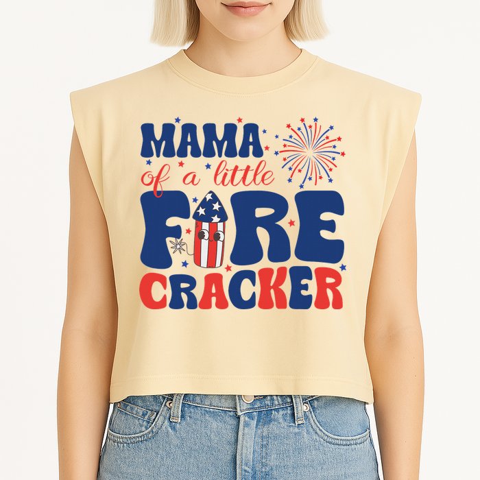 Mama Of A Little Firecracker Family Matching 4th Of July Garment-Dyed Women's Muscle Tee