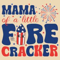 Mama Of A Little Firecracker Family Matching 4th Of July Drawstring Bag