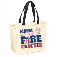 Mama Of A Little Firecracker Family Matching 4th Of July Zip Tote Bag