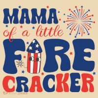 Mama Of A Little Firecracker Family Matching 4th Of July Zip Tote Bag