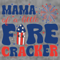 Mama Of A Little Firecracker Family Matching 4th Of July 7-Panel Snapback Hat