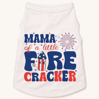 Mama Of A Little Firecracker Family Matching 4th Of July Doggie Tank