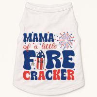 Mama Of A Little Firecracker Family Matching 4th Of July Doggie Tank