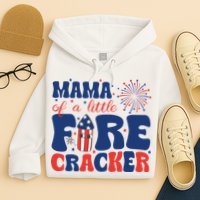 Mama Of A Little Firecracker Family Matching 4th Of July Hoodie