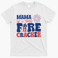 Mama Of A Little Firecracker Family Matching 4th Of July T-Shirt