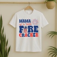 Mama Of A Little Firecracker Family Matching 4th Of July T-Shirt