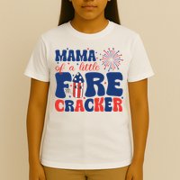Mama Of A Little Firecracker Family Matching 4th Of July T-Shirt