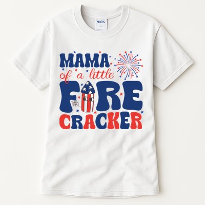 Mama Of A Little Firecracker Family Matching 4th Of July Tall T-Shirt