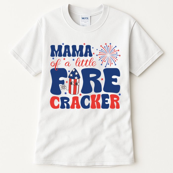 Mama Of A Little Firecracker Family Matching 4th Of July Tall T-Shirt